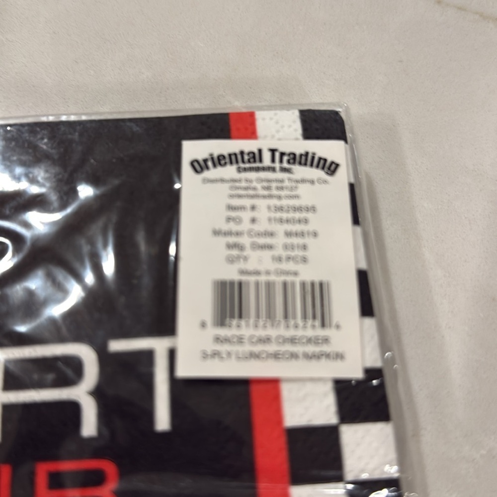 Start your engine napkin pack - Picture 2 of 4